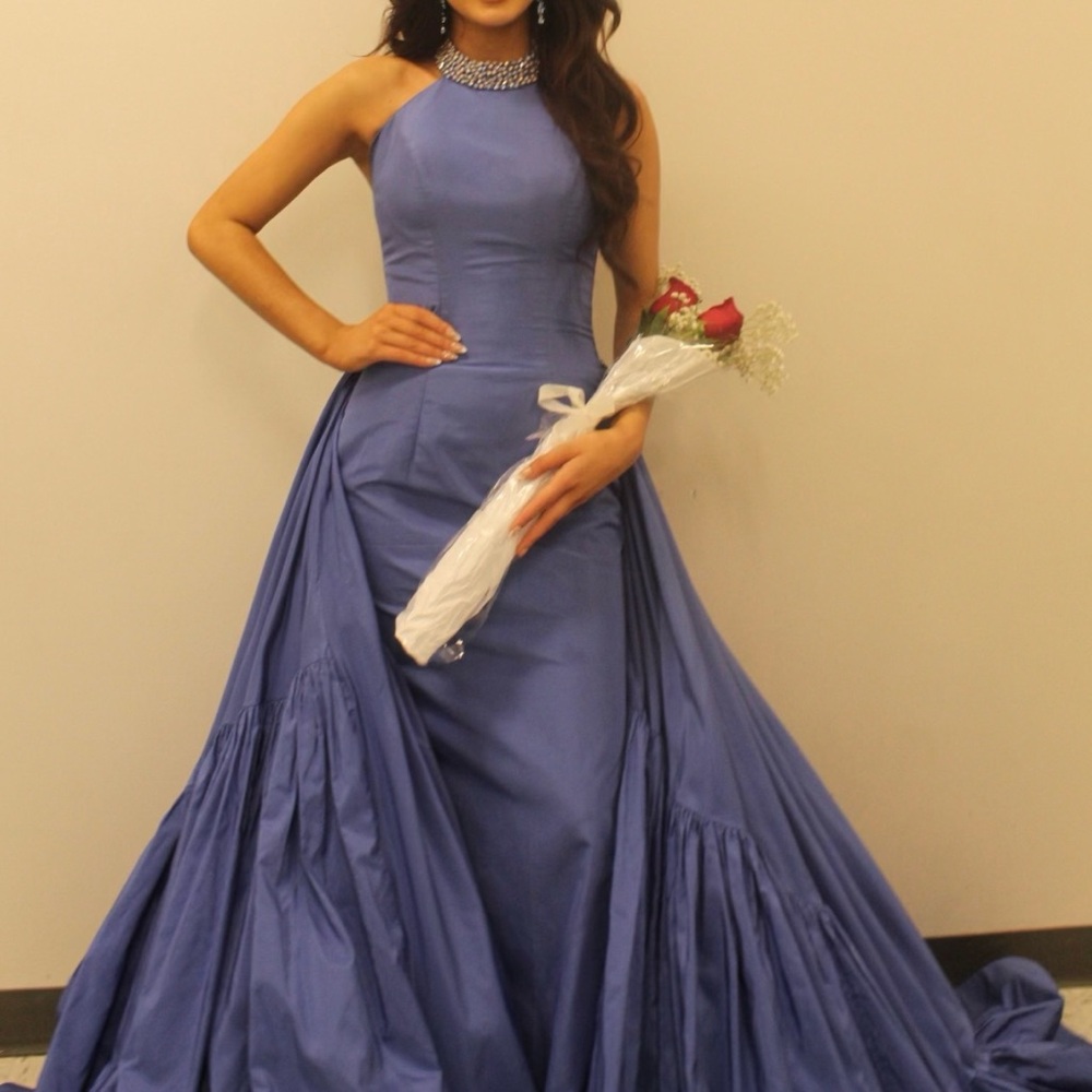Aaron Michael Couture gown with overskirt